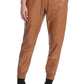 Bagatelle Collection Cognac Faux Leather Jogger Pants Size M New