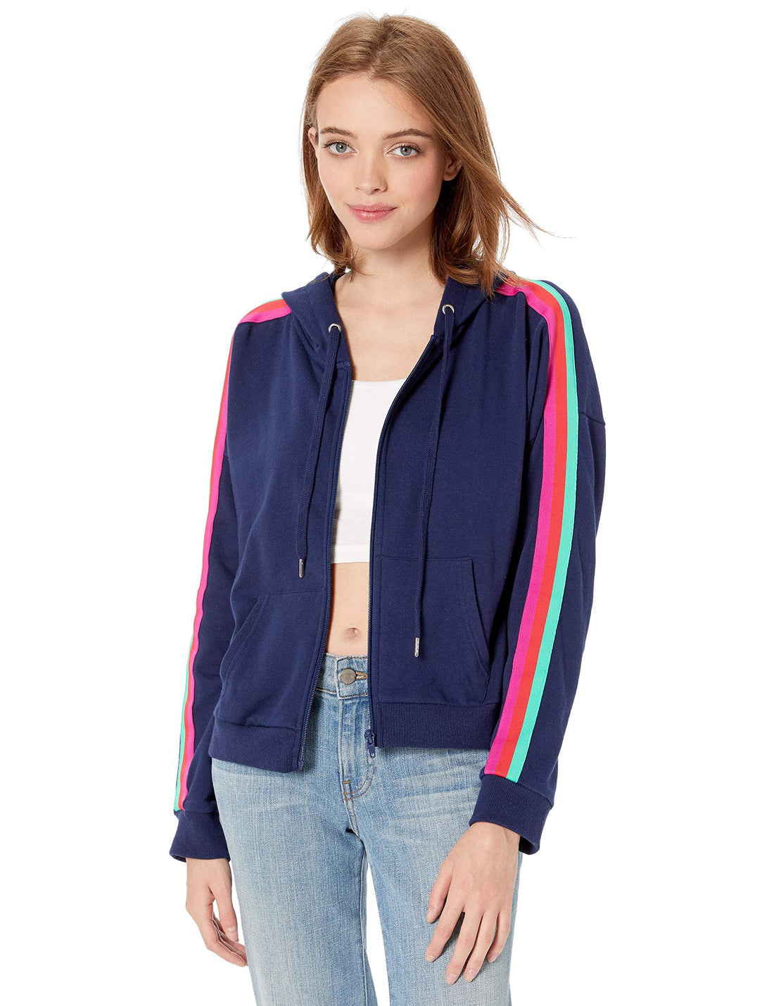 BB Dakota Hooded Zip Up Sweatshirt - /Blue Multi