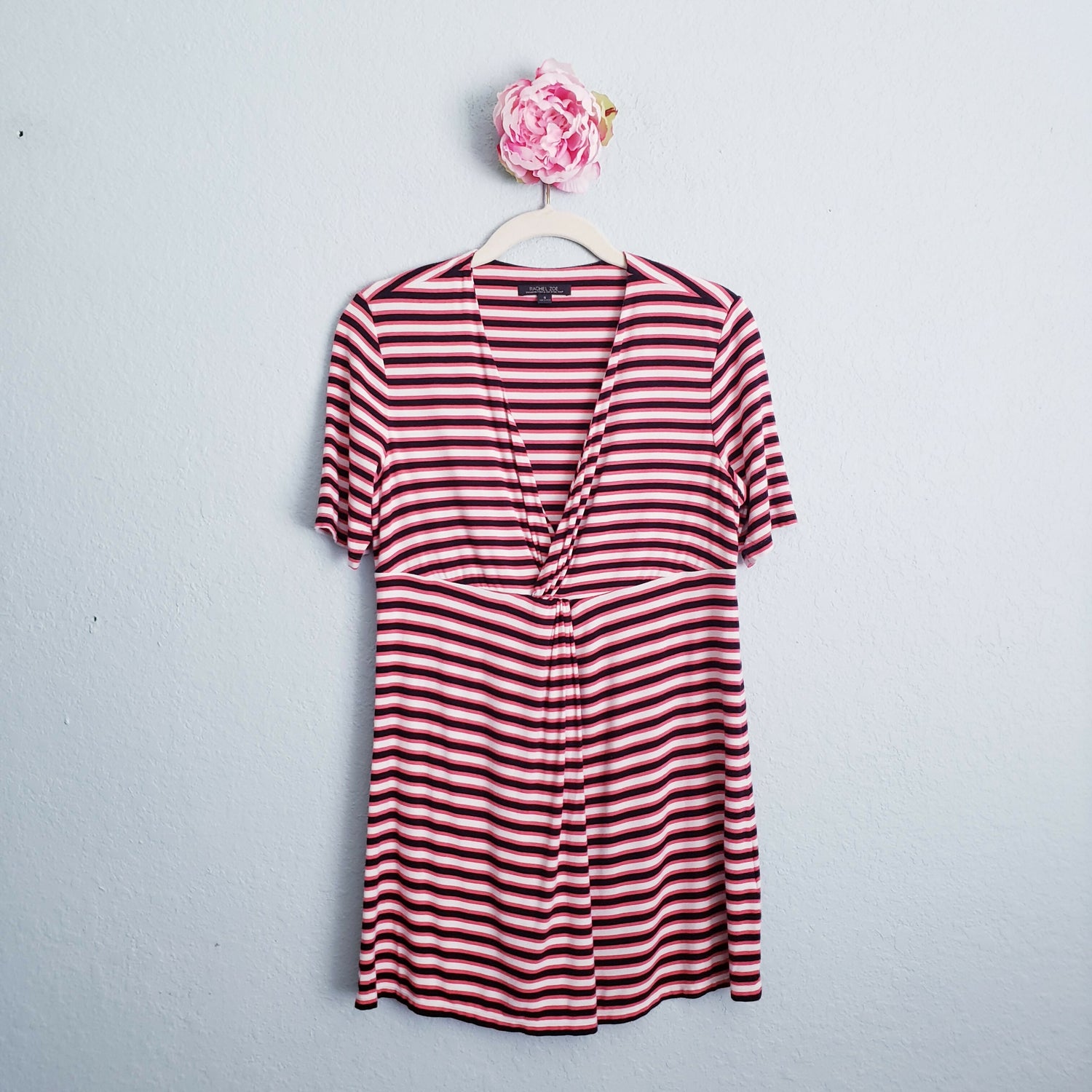 Rachel Zoe Maternity Knit Top - Stripes - Red Multi/Red/Beige Stripes - S