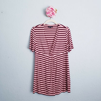 Rachel Zoe Maternity Knit Top - Stripes - Red Multi/Red/Beige Stripes - S