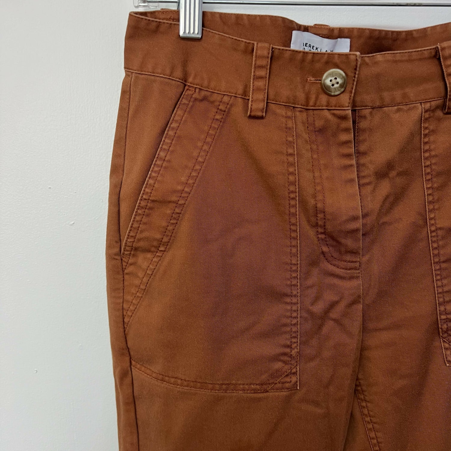Derek Lam 10 Crosby Therese Straight Leg Pants - /Orange - 2
