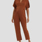 Nom Maternity Filipa Nursing Jumpsuit in Rust Brown - Medium