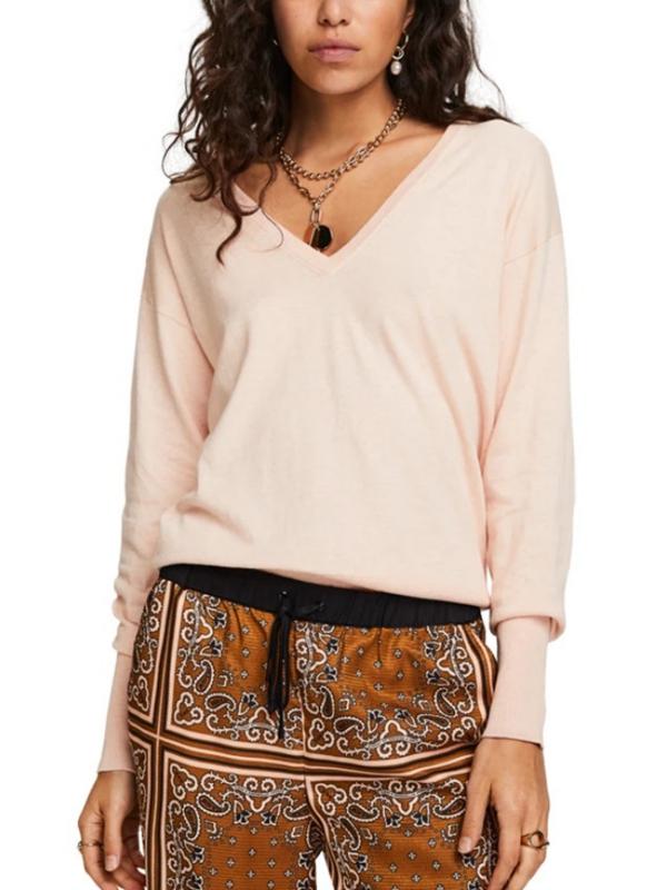 Scotch &amp; Soda Cotton-Cashmere Loose Knit Sweater - /Pink - S
