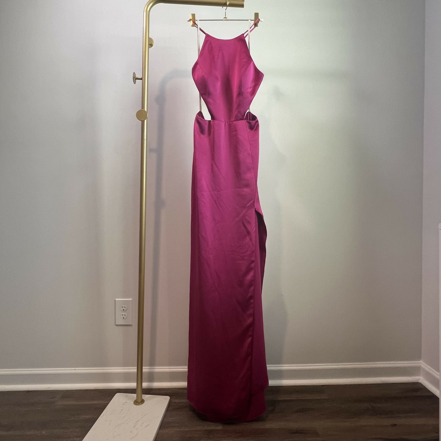 Jenny Yoo Kendra Sleeveless Halter Neck Gowns Pink/Size 10