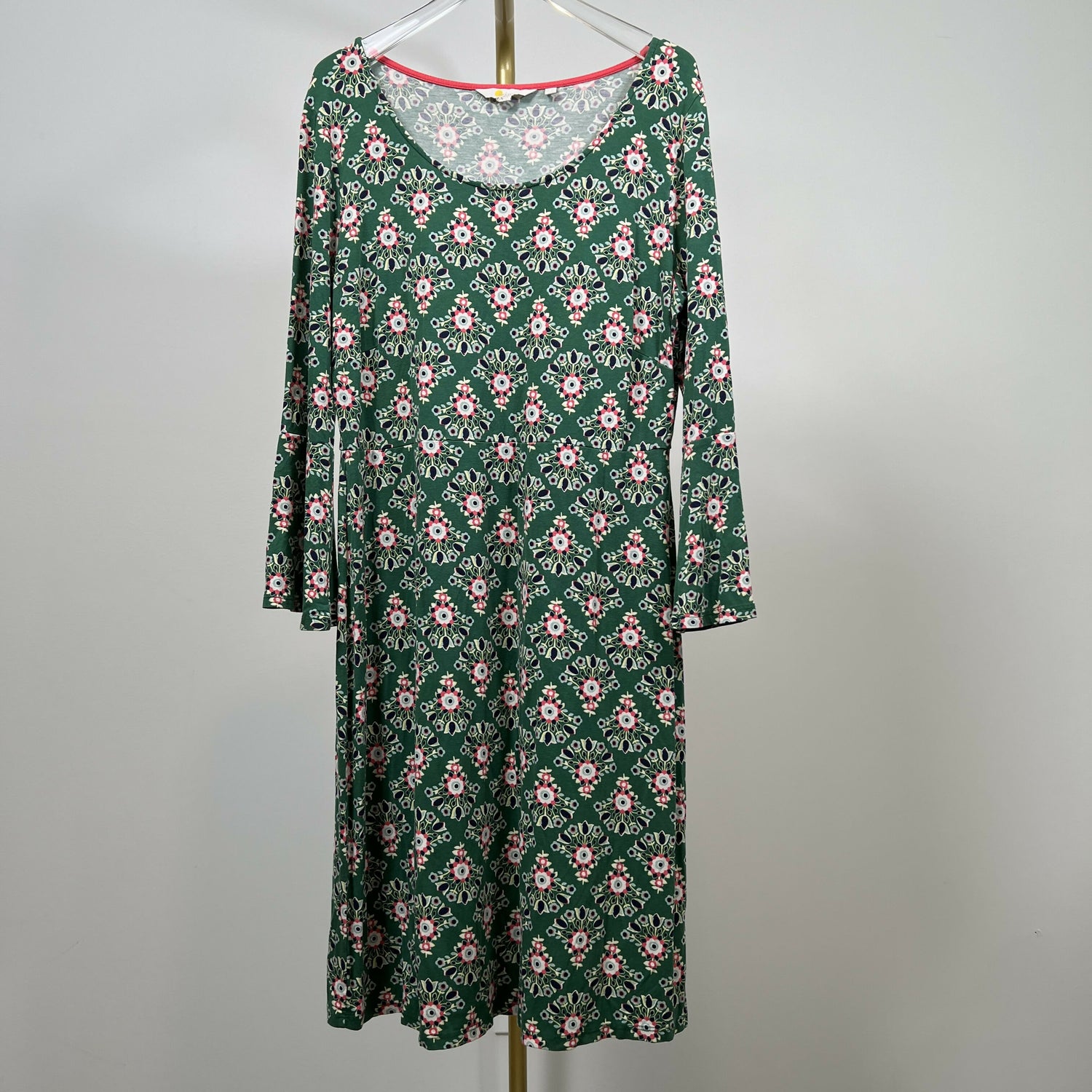 Boden Miriam Jersey Tunic - Floral - Green Multi/Leaves Floral/12