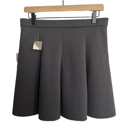 Forever 21 Contemporary | NWT Elastic Skater Mini Skirt in Dark Grey Size L