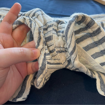 Free People | Blue, Gray, &amp; White Striped Night Moves Cotton Shorts Size 2