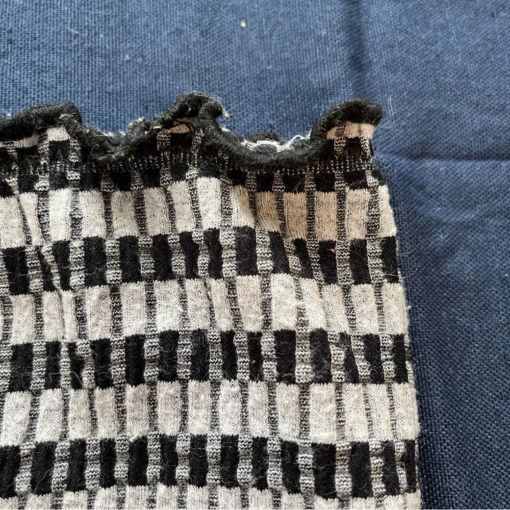 Out From Under | Urban Outfitters Black &amp; Gray Stretchy Ribbed Tube Top Size S