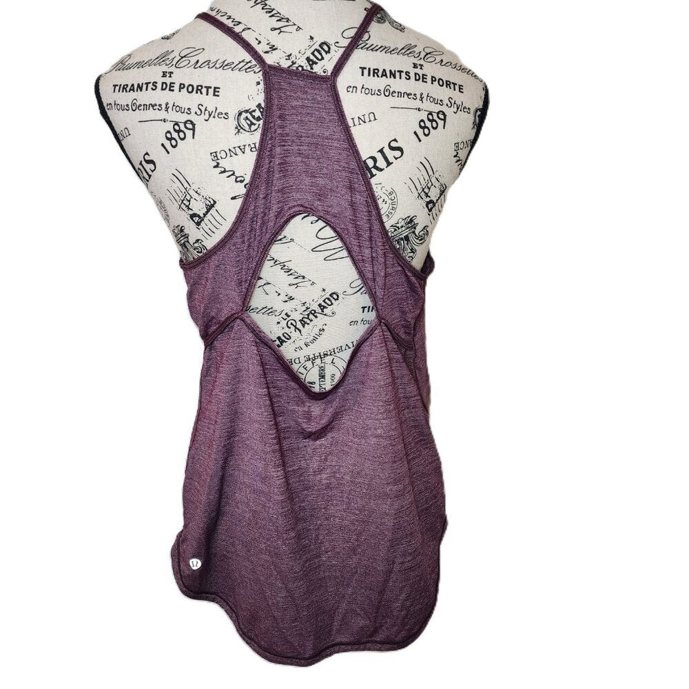LuluLemon Fast as Light Singlet Maron Tank Heathered Bordeaux