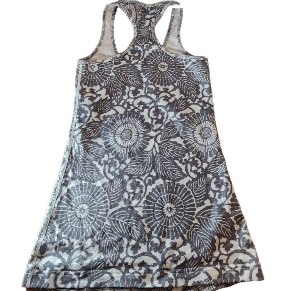 LuluLemon Cool Racerback II * Nulu White and Fossil Gray
