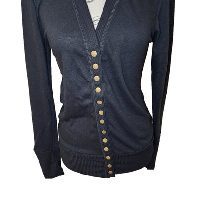 Zenana Gold Studded Button Up Cardigan Size M (NWOT)