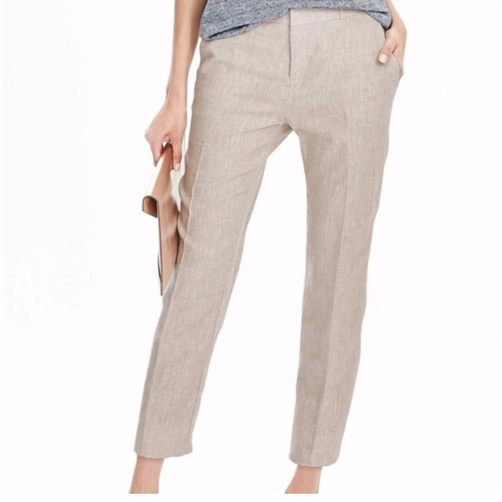 Banana Republic Avery Straight Linen Pants - Coastal Grandma Old Money Minimal