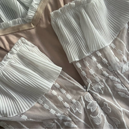 Hello Molly Something To Be Said Boho Bride Mini Dress - White - Size M