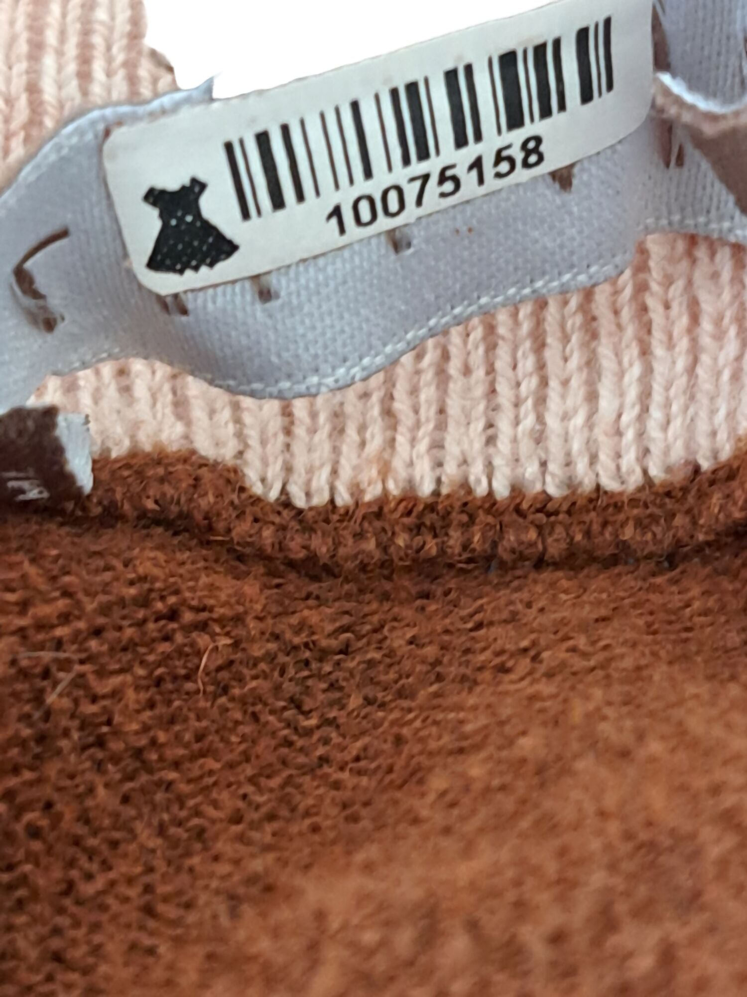 Lilla P Long Sleeve Colorblock Crewneck Sweater - /Brown Multi - M