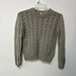 English Factory Eyelet Fuzzy Knit Sweater - /Gray - S