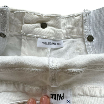 Paige Upcycled Maternity Shorts - White - 27M