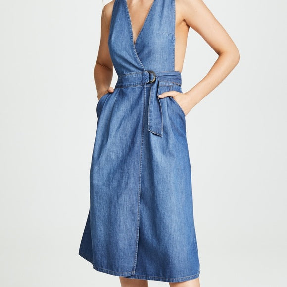 Free People Denim Wrap Dress