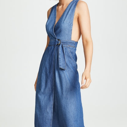 Free People Denim Wrap Dress