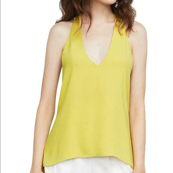 BCBG Maxazria Jazzie Drapey Halter Top - /Yellow - L