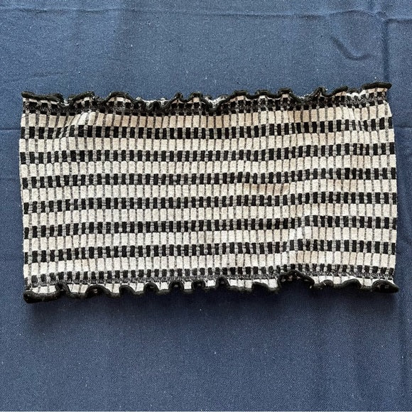 Out From Under | Urban Outfitters Black &amp; Gray Stretchy Ribbed Tube Top Size S