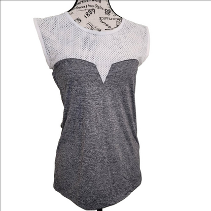 Lorna Jane Grey &amp; White Singlet Tank Size M