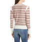 Joie V-Neck Long Sleeve Striped Sweater with Shoulder Ruffle - Stripes - Multi - S