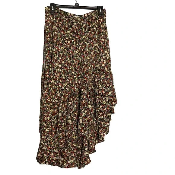 Reformation Floral Wrap Asymmetrical Maxi Skirt