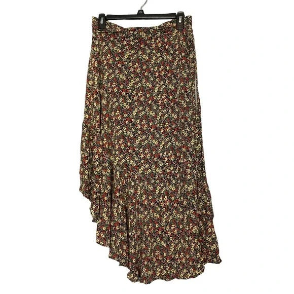 Reformation Floral Wrap Asymmetrical Maxi Skirt