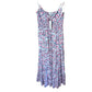 Yumi Kim Ines Spaghetti Strap Maxi Dress Bliss Pink White Blue Floral S NWT