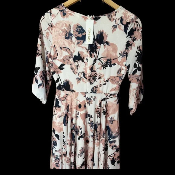 Yumi Kim Woodstock Maci Dress Floral French Maison XS Ivory Gown NWT