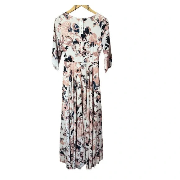 Yumi Kim Woodstock Maci Dress Floral French Maison XS Ivory Gown NWT