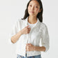 Michael Stars Misty Eyelet Button Front Jacket - White