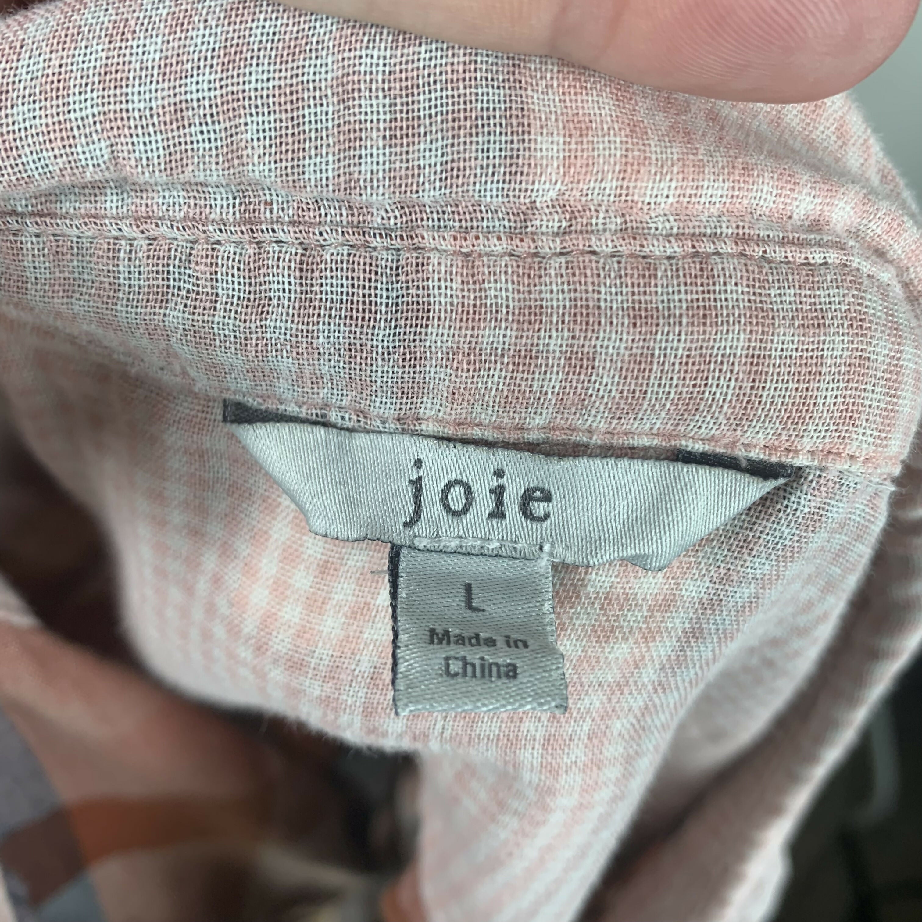 Joie Relaxed Button Up - Plaid - Pink Multi/Cider - L