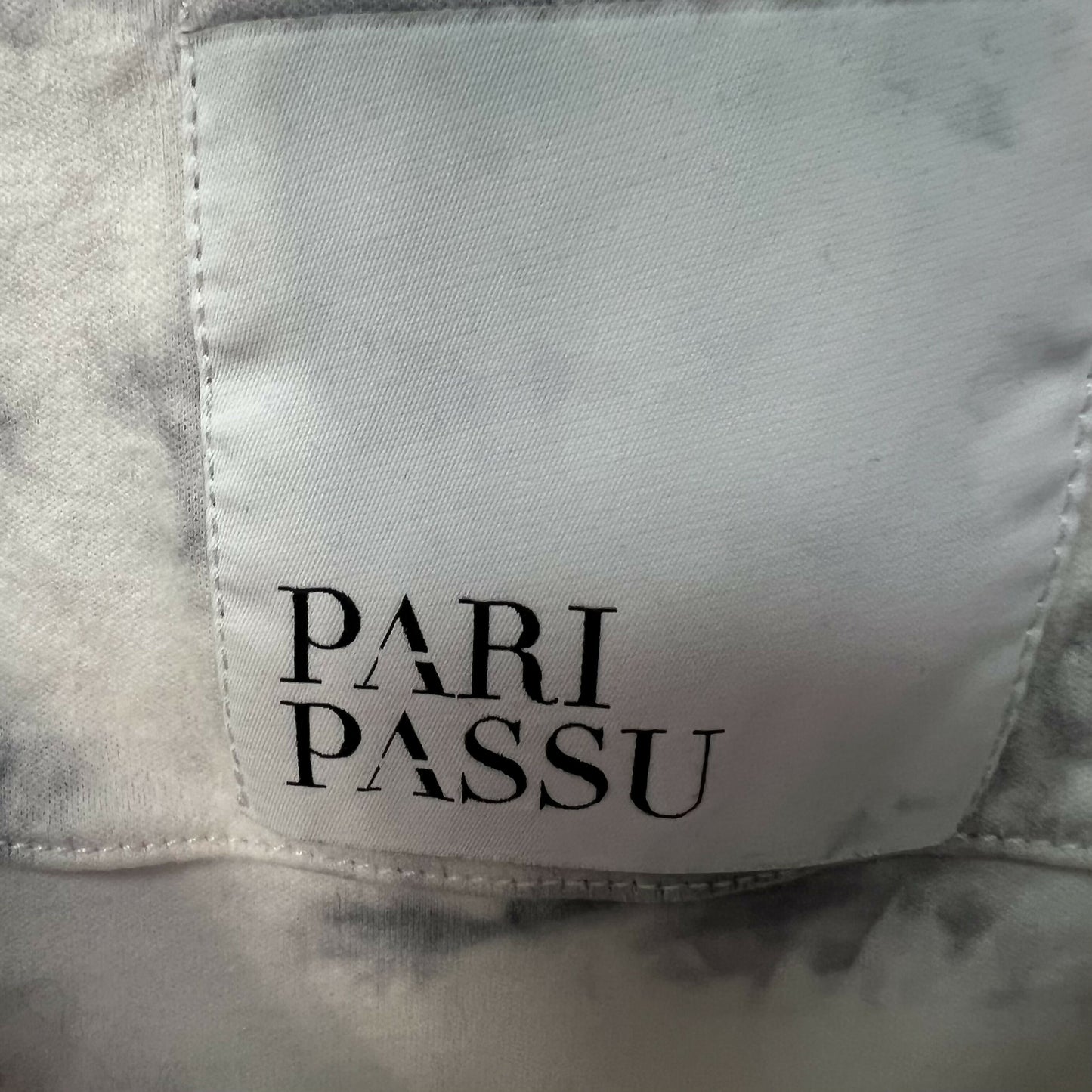 Pari Passu Upcycled Button Detailed Tee Fit D: "Modified Hour Glass" - Tie Dye - White Multi/White - 14