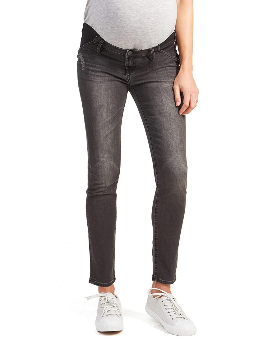 Ingrid & Isabel Elastic Inset Panel Maternity Skinny Jeans - /Black