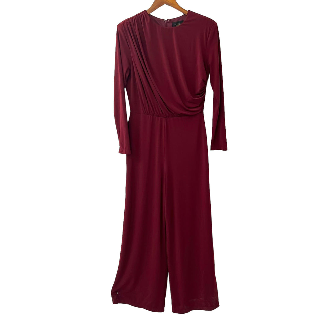 Alexia Admor Ruched Wide-Leg Jumpsuit - /Red - M