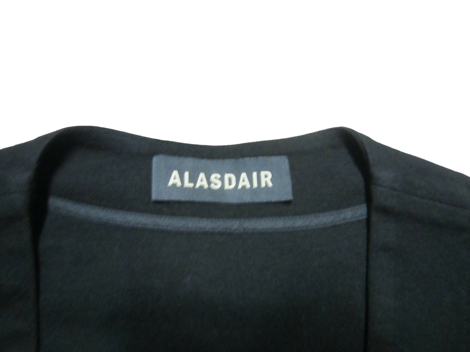 Alasdair Wool Short Sleeve Wrap Top - Black - XS