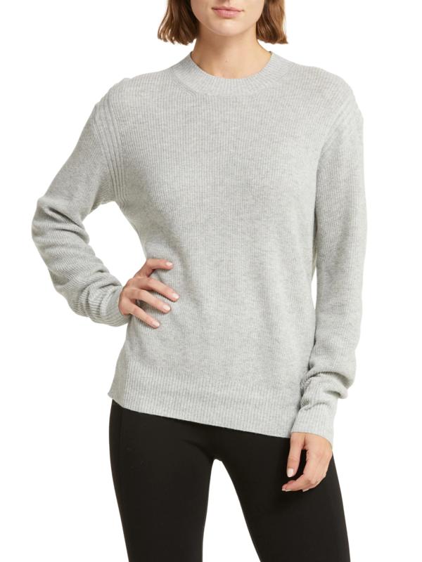 Ted Baker London Rashell Crewneck Wool Blend Sweater - /Gray - 14/