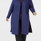 Pari Passu Wool Blend Side Split Jacket Fit D: "Modified Hour Glass" - Navy