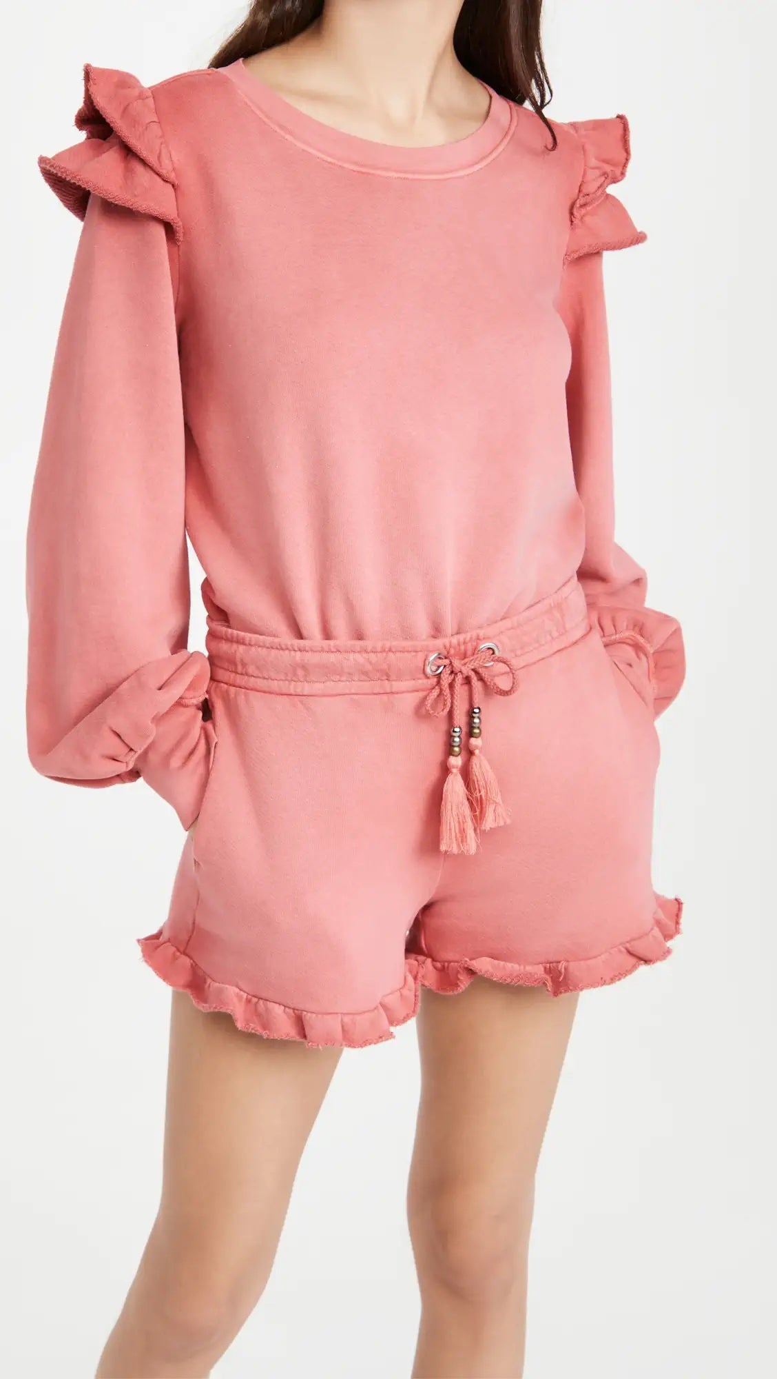 Paige Long Sleeve Panelo Sweatshirt - /Pink - XS