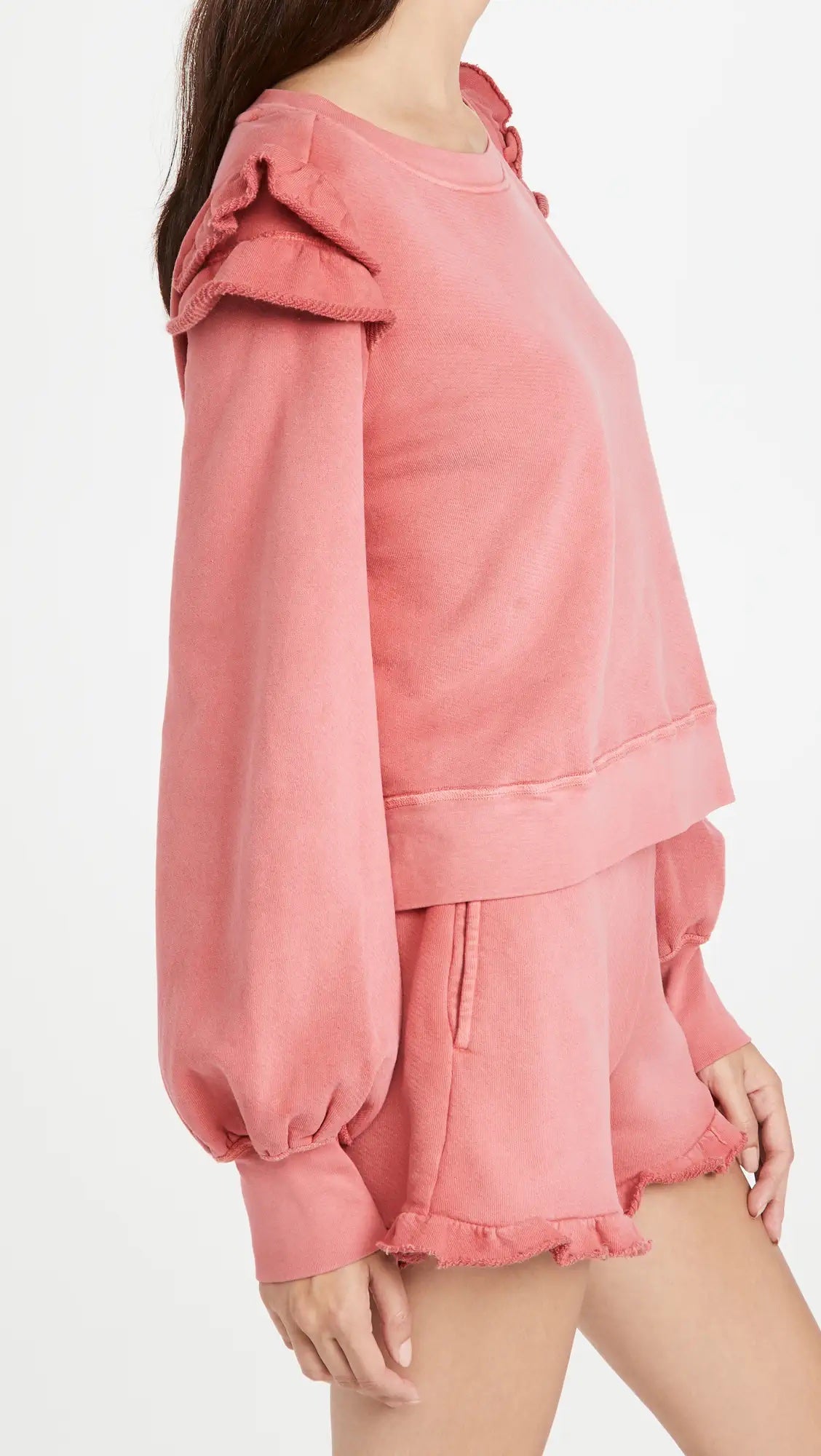 Paige Long Sleeve Panelo Sweatshirt - /Pink - XS