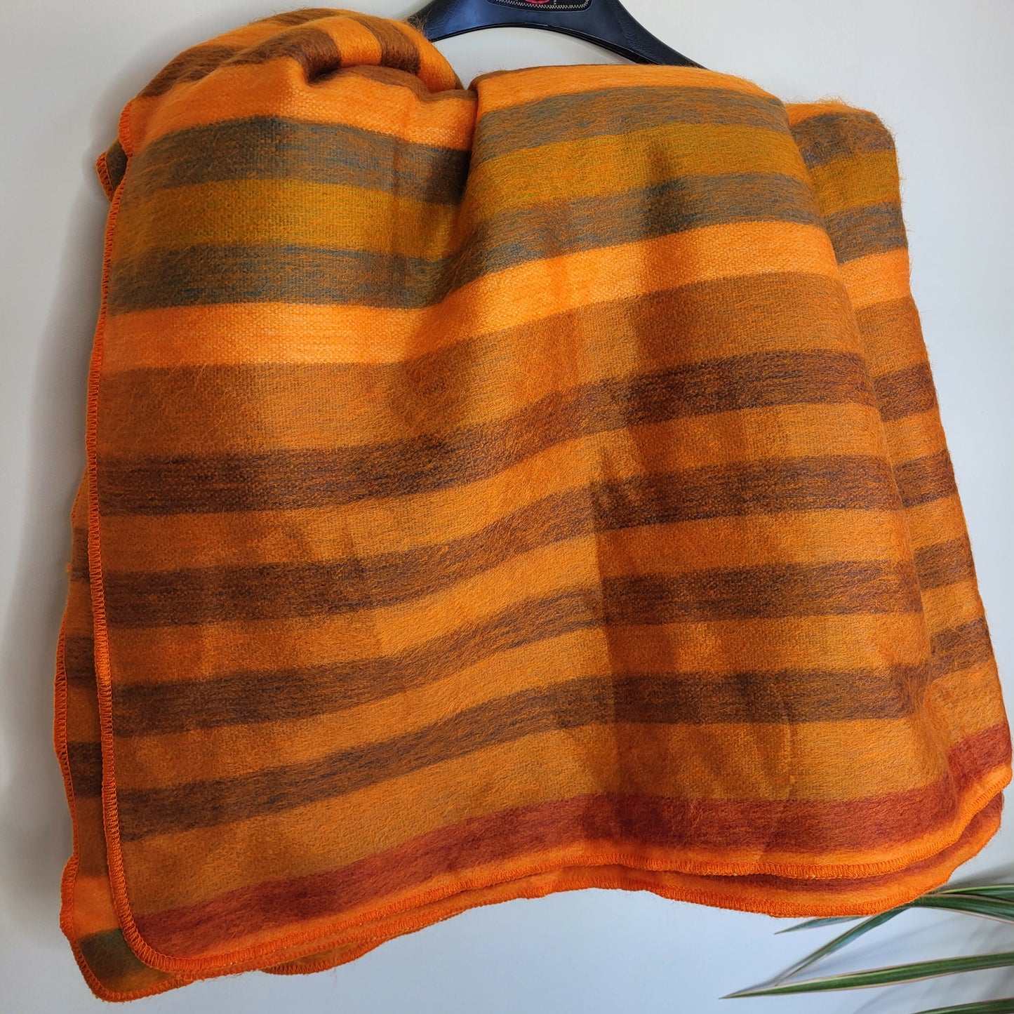 Ecualama putumayo baby alpaca wool throw blanket sofa cover queen burnt orange