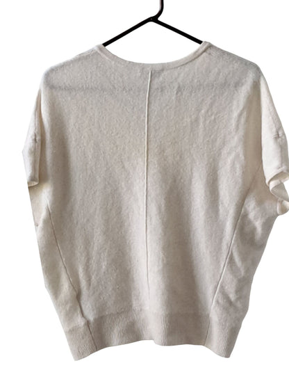 Brass The Cashmere Short Sleeve Shell-White-Medium