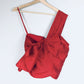 Hutch Este Pleated One Shoulder Bow Top - Red - L