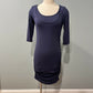 Maternal America Maternity 3/4 Sleeve Scoop Neck Dress - Navy - SM