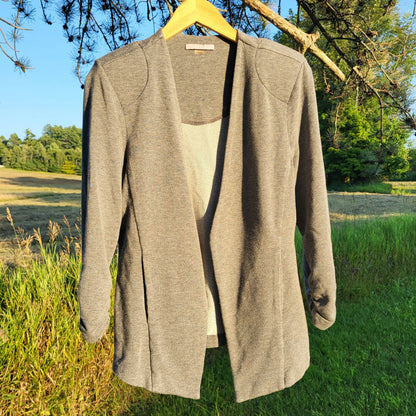 Tart 3/4 Ruched Sleeve Blazer - /Gray - L