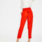 Boden High-Rise Paperbag-Waist Trousers - Red - 10