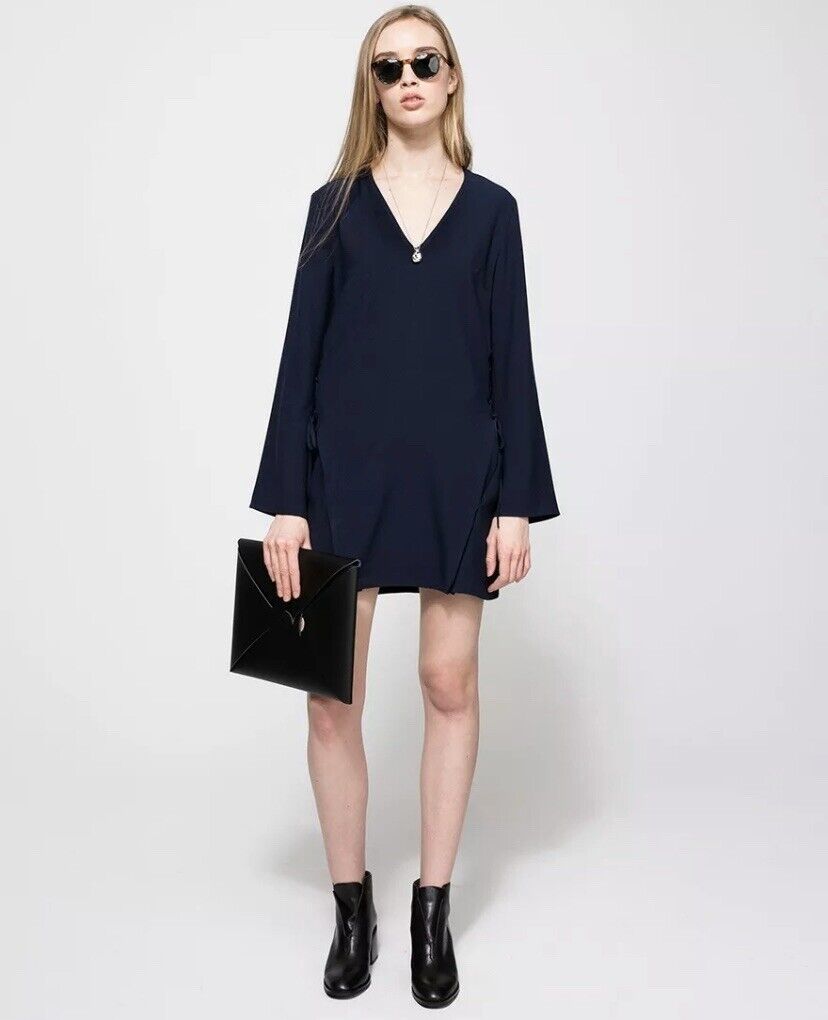 Finders Keepers Fly Away Side Lacing Dress - Navy