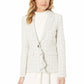 Joie Cotton Ruffled Blazer - Plaid - White Multi/Porcelain