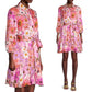 Rachel Parcell Fit & Flare Tiered Hem Shirt Dress - Floral - Pink Multi/Botanical